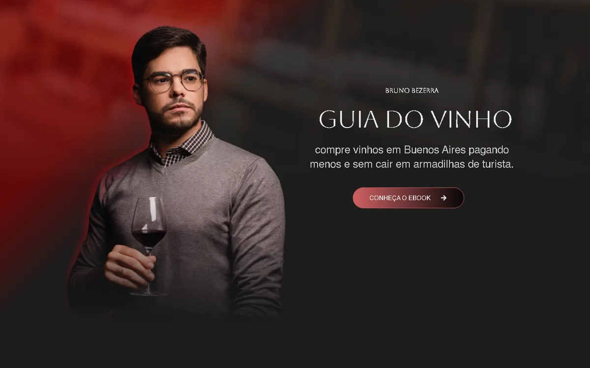 Site Guia de Vinhos Buenos Aires — seção hero